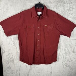 Carhartt Men's Regular XL Short Sleeve‎ Canvas Work Dark Red  S110DKR